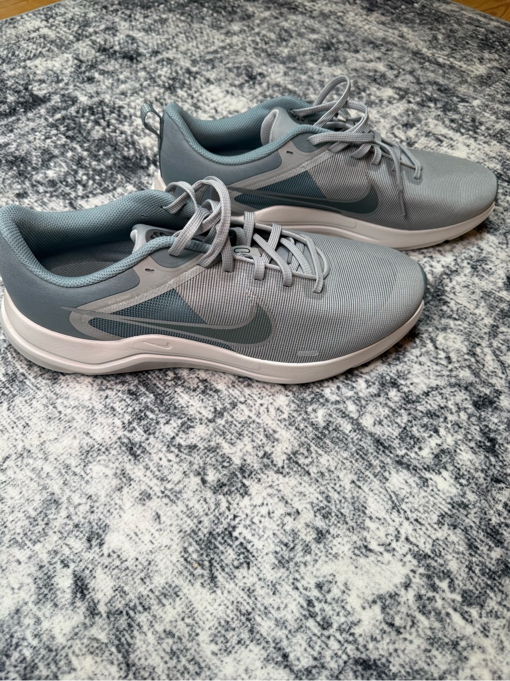 Nike Men’s Downstream Light Gray/Blue Athletic Running Shoes